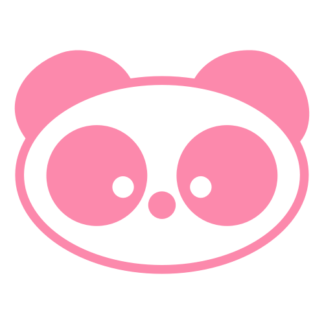 Small Eyed Panda Decal (Pink)